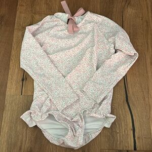 Minnow girls rashguard in antique floral